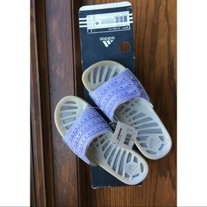 Adidas purple climate cool slides
